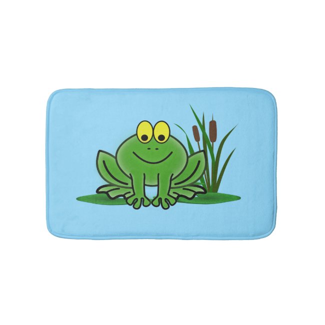 Cute Green Frog Design Bath Mat