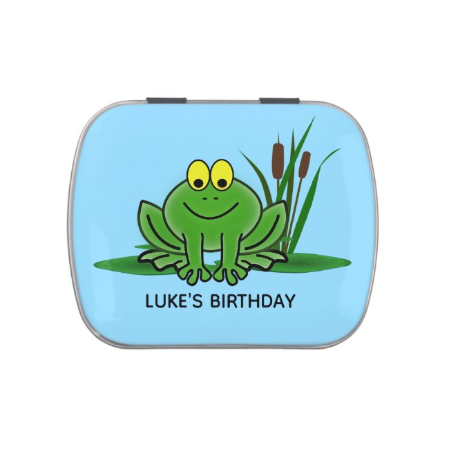 Cute Green Frog Design Candy Tins