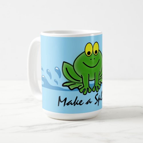 Cute Green Frog Design Coffee Mug