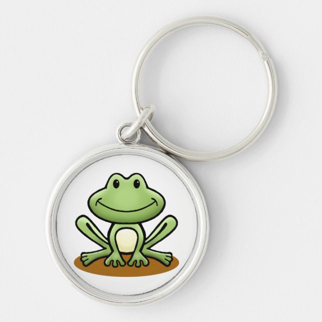 Cute Green Frog Keychain (Front)