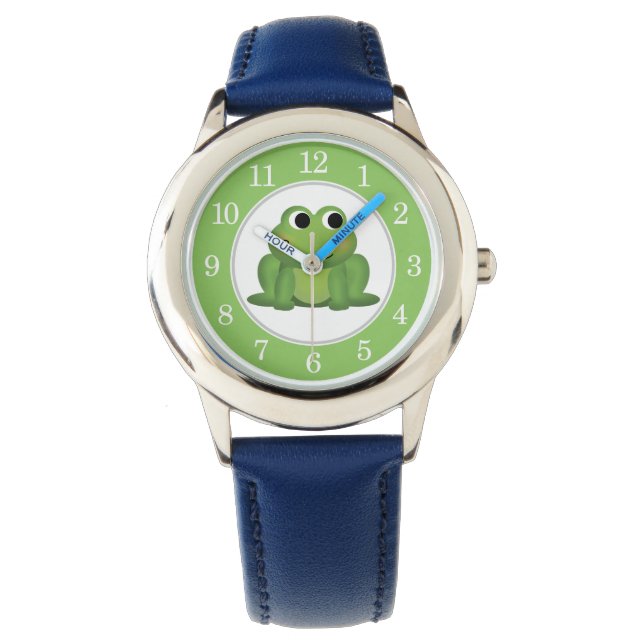 Cute Green Frog Kids Watch (Front)