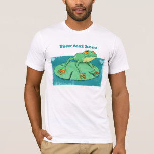 Cute green frog on a lily pad T-Shirt