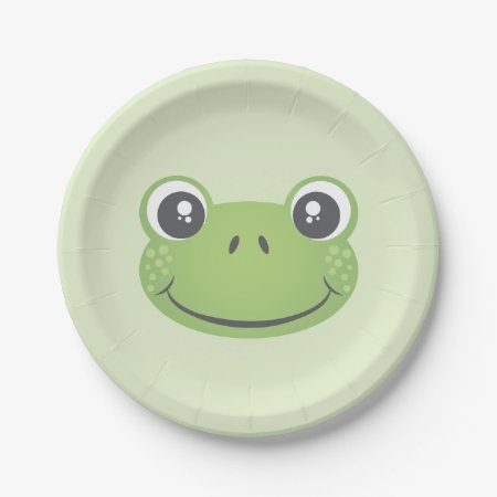 Cute Green Frog | Paper Plate