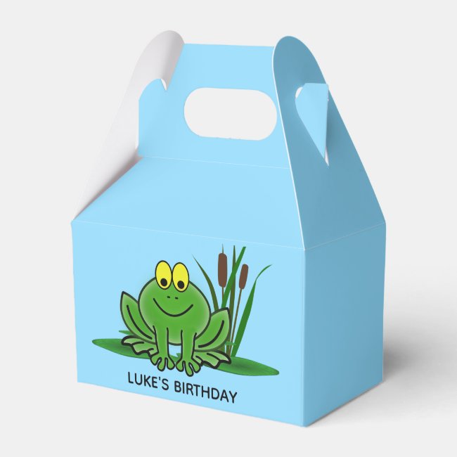 Cute Green Frog Party Favor Box