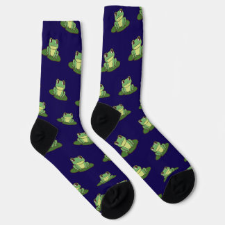 Cute Green Frog Pattern Socks