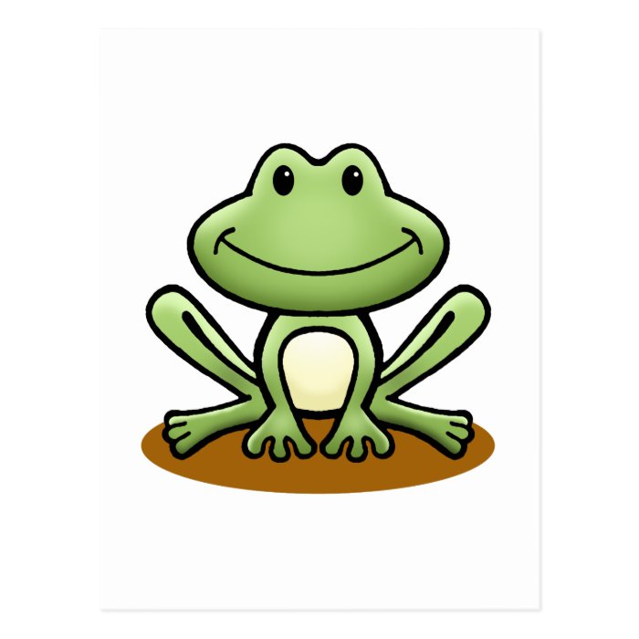 Cute Green Frog Post Card