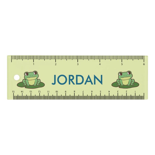 Cute Green Frog Ruler (Front)