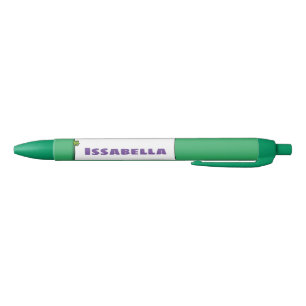 Cute green frog sign cartoon illustration pen