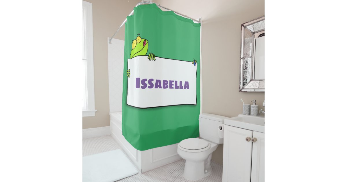 Shower Curtains Frog Shower, Frog Cartoon Bath Curtain