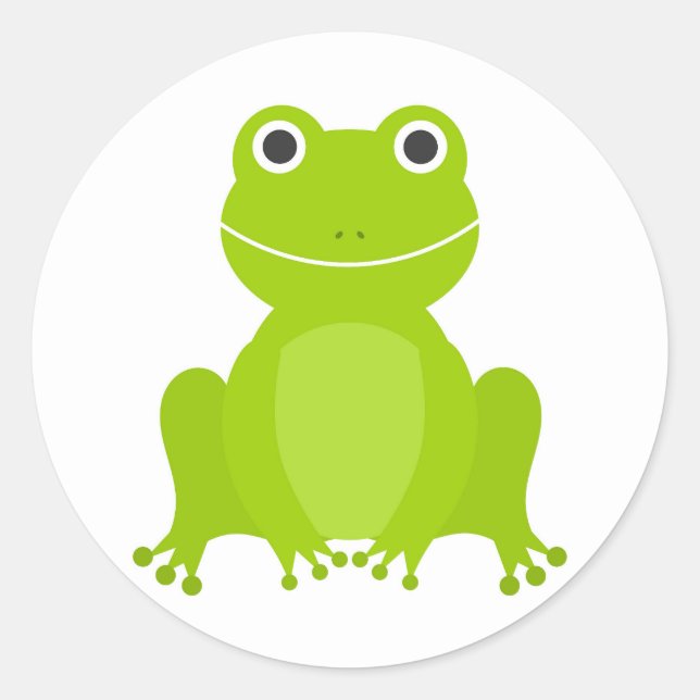 Cute green frog Sticker (Front)