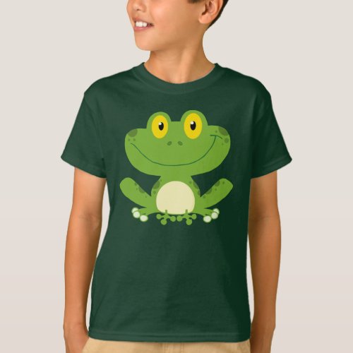 Cute Green Frog T_Shirt