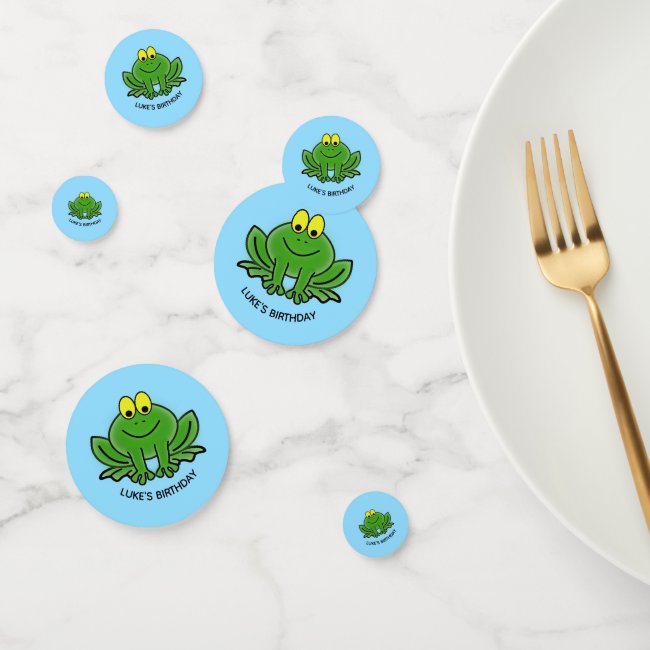 Cute Green Frog Table Confetti
