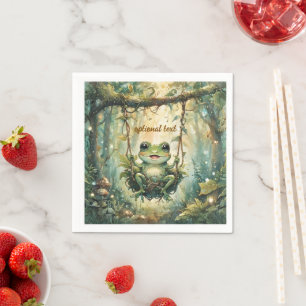 Cute Green Froggy Baby Shower  Napkins