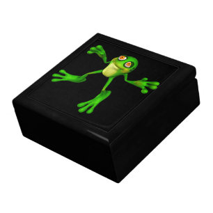 Cute Green Froggy Keepsake Box