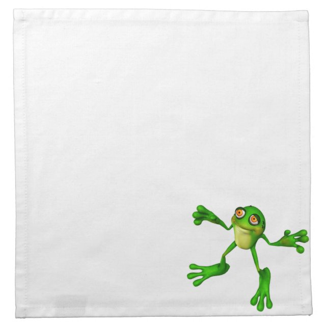 Cute Green Froggy Napkin (Front)