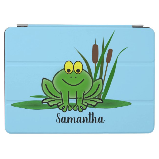 Cute Green Frogs Design iPad Case