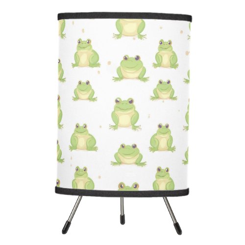 Cute green frogs pattern lamp