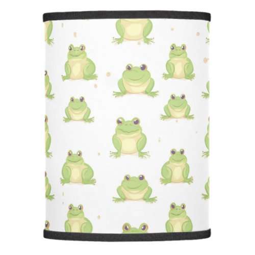 Cute green frogs pattern lamp