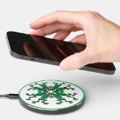 Cute green Frogs synchronized swimming pattern Wireless Charger (Hand)