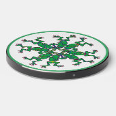 Cute green Frogs synchronized swimming pattern Wireless Charger (Front 2)