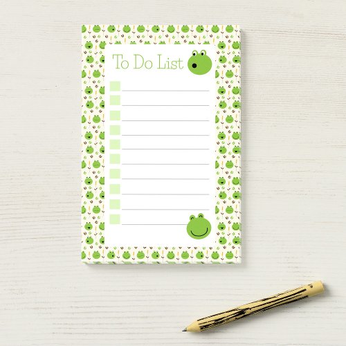 Cute Green Frogs To Do List  Post_it Notes