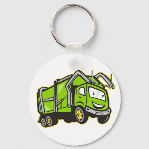 Cute Green Garbage Truck Keychain
