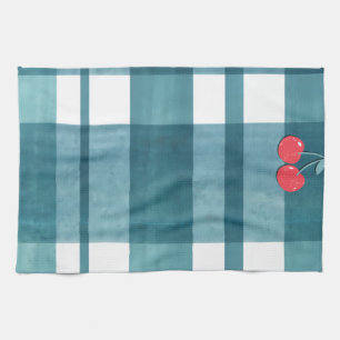 Cute green gingham kitchen towel