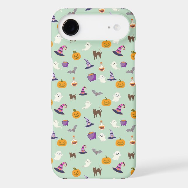 Cute green Halloween Seamless Pattern - Spooky Iphone Case (Back)