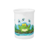 Cute fun tadpole cartoon illustration beverage pitcher