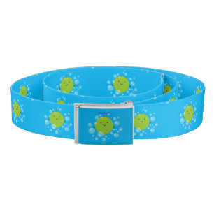 Cute green lime bubbles cartoon illustration belt