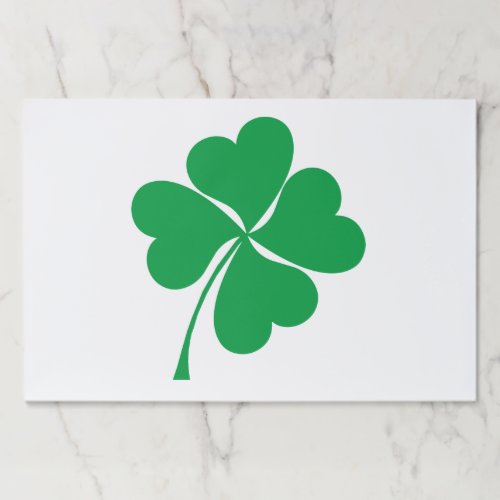 Cute Green Lucky 4 leaves heart Clover placemats