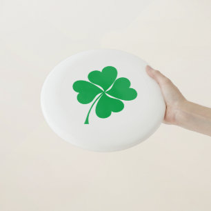 Cute Green Lucky 4 leaves heart Clover shamrock Wham-O Frisbee