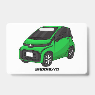 Cute green micro sized car badge