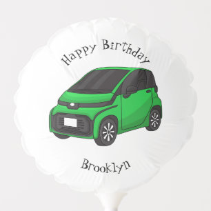 Cute green micro sized car balloon