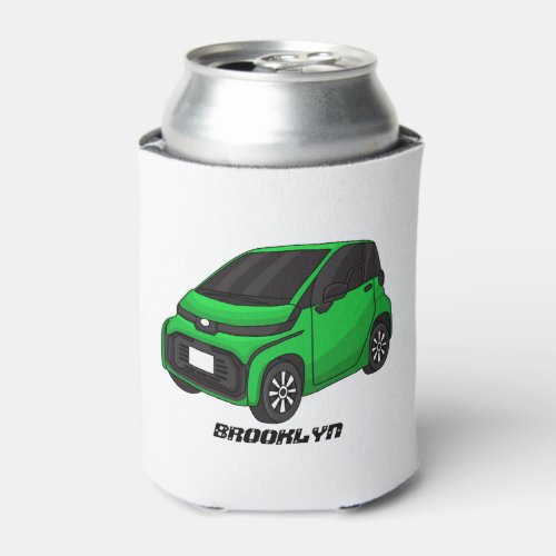 Cute green micro sized car  can cooler