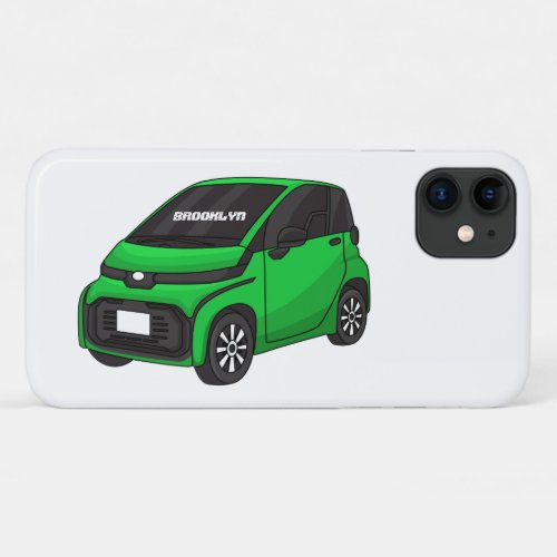 Cute green micro sized car  iPhone 11 case