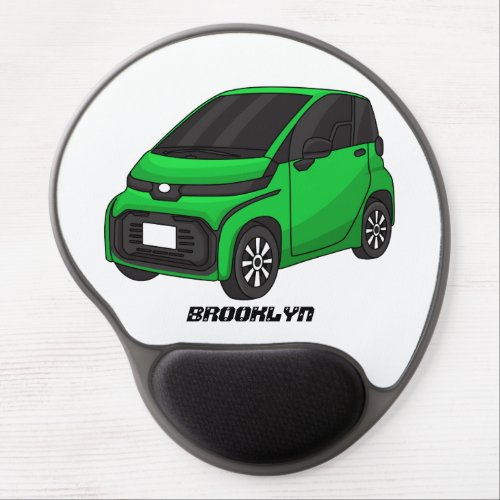 Cute green micro sized car gel mouse pad