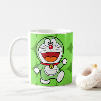 Cute Green Mini Doraemon Anime Coffee Mug