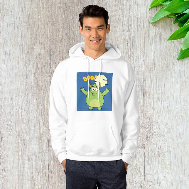 Cute Green Monster Halloween Boo Hoodie (Creator Uploaded)