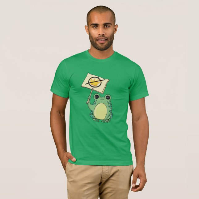 Cute Green No Kings Frog T-shirt (Front Full)