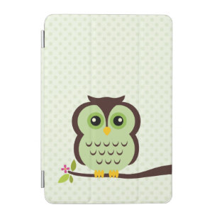 Cute Green Owl iPad Mini Cover