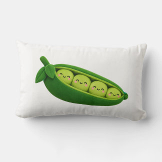 Cute Green Pea Pod Pillow Design – Kawaii Vegetabl
