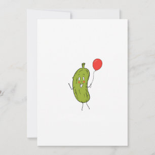 Cute green Pickle Invitation
