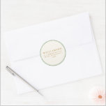 Cute Green Plaid Custom Christmas Return Address  Classic Round Sticker<br><div class="desc">Cute Green Plaid Custom Christmas Return Address Classic Round Sticker</div>