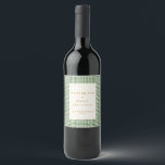 Cute Green Plaid Custom Christmas Wishes Wine Label<br><div class="desc">Cute Green Plaid Custom Christmas Wishes Wine Label</div>