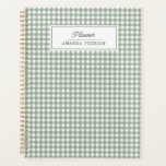 Cute Green Plaid  Personalized Ideas Book Planner<br><div class="desc">Cute Green Plaid  Personalized Family Ideas Book</div>