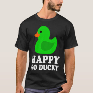 Cute Green Rubber Duck Lover Lucky Go Ducky Funny T-Shirt