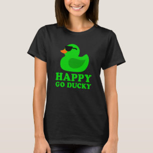 Cute Green Rubber Duck Sunglasses Lucky Go Ducky T-Shirt