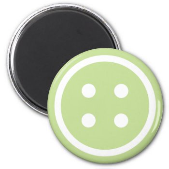 Cute Green Sewing Button Magnet by imaginarystory at Zazzle