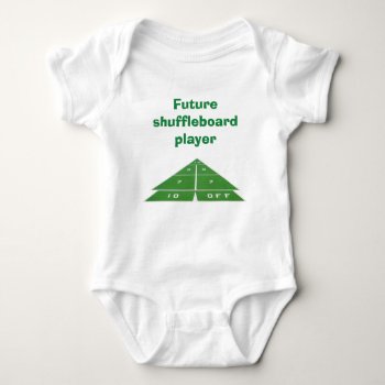 Cute Green Shuffleboard Baby Bodysuit by Bebops at Zazzle